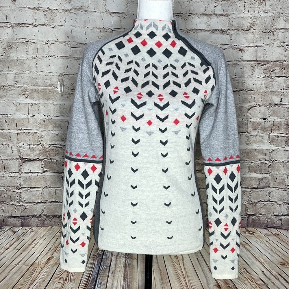 Title Nine Asymmetrical Zip Wool Sweater